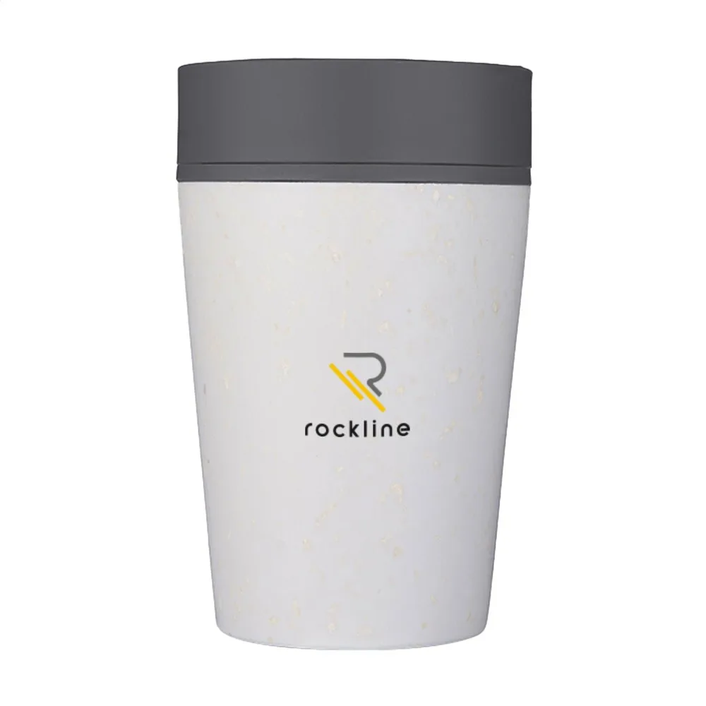 CircularCo Recycled Coffee Cup 227 ml koffiebeker witzwart ± pms process black u - Bidons & Shakers Circular&Co Recycled Coffee Cup 227 ml koffiebeker, wit/zwart (± pms process black u)