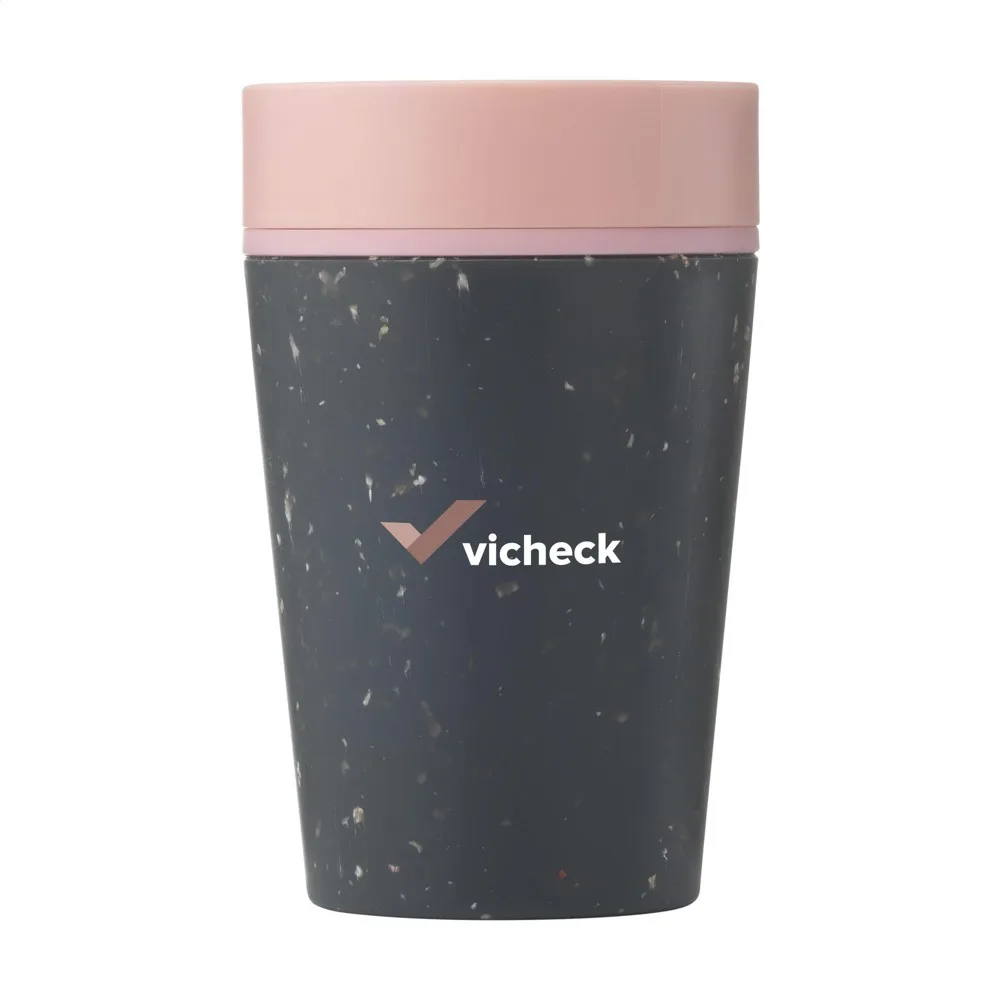 CircularCo Recycled Coffee Cup 227 ml koffiebeker zwartroze ± pms 197u - Bidons & Shakers Circular&Co Recycled Coffee Cup 227 ml koffiebeker, zwart/roze (± pms 197u)