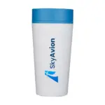 Circular&Co Recycled Coffee Cup 340 ml koffiebeker, wit/blauw (± pms 633u)