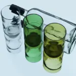Trinkglas bedrucken Rebottled Tumbler Weinflasche 400ml