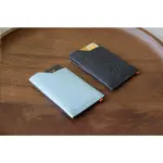 Custom Recycled Leather Card Holder Extra Pocket Compact — product photo 9