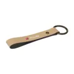 Recycled Leather Keyring sleutelhanger, taupe