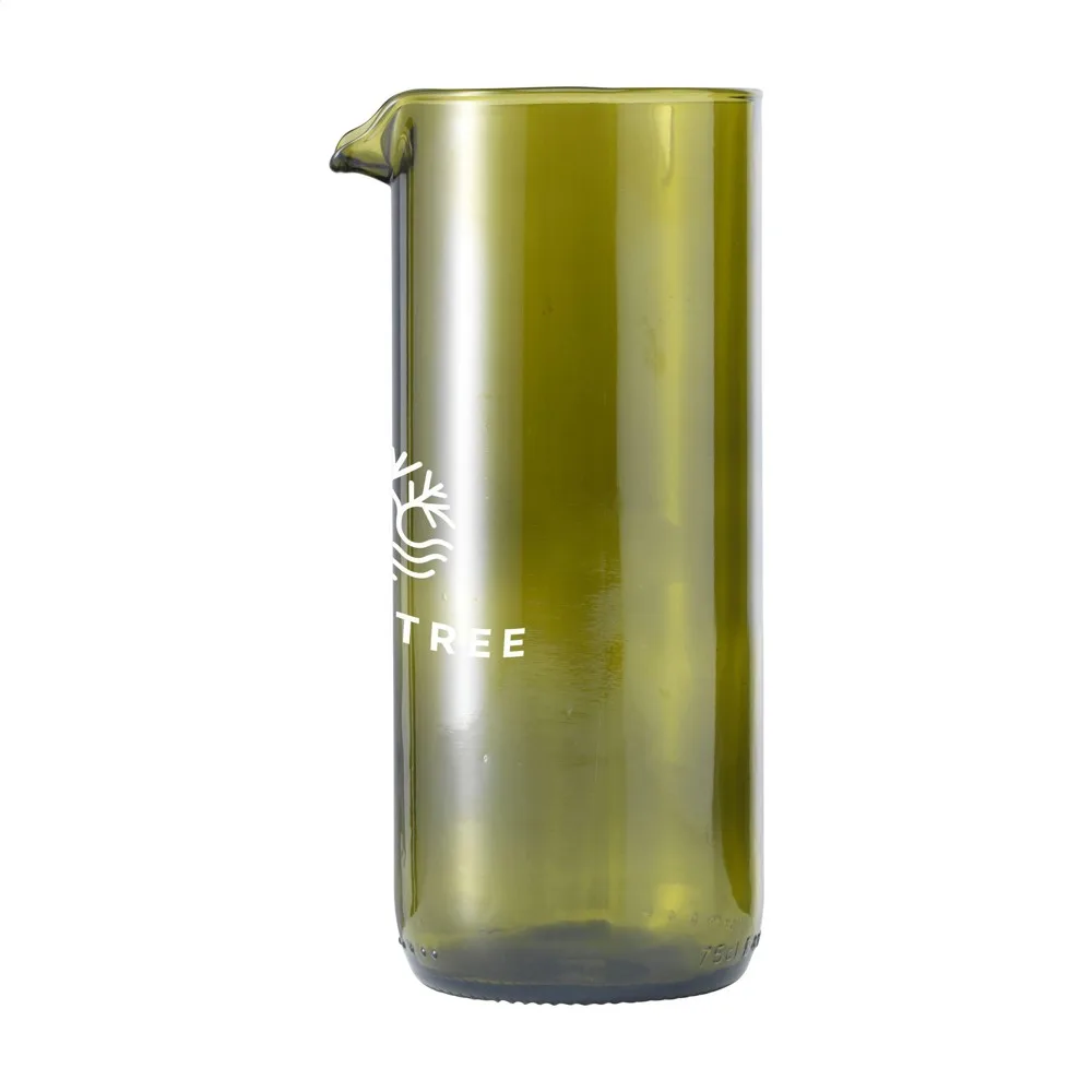 Karaffe Rebottled bedrucken recyceltes Glas Upcycling 600ml