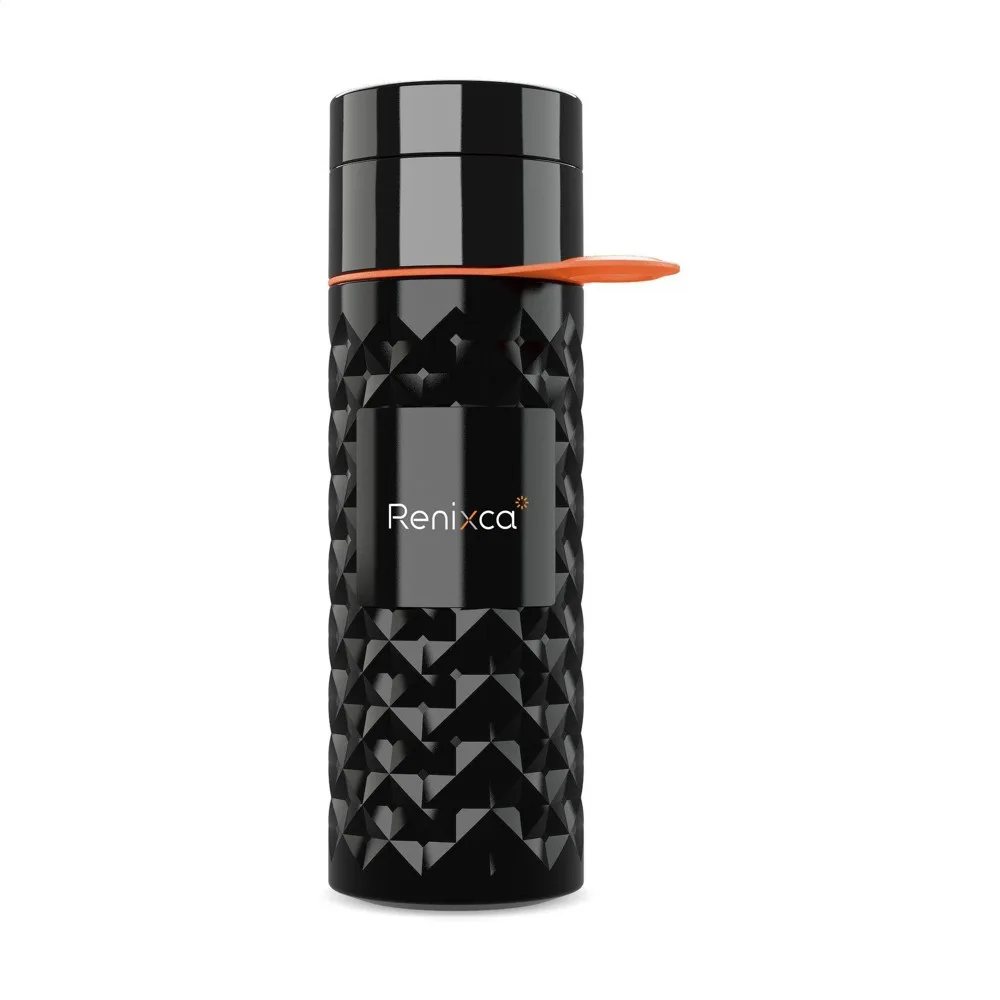 Join The Pipe Nairobi Ring Bottle Black 500ml waterfles zwartoranje ± pms 021c - Bidons & Shakers Join The Pipe Nairobi Ring Bottle Black 500ml waterfles, zwart/oranje (± pms 021c)