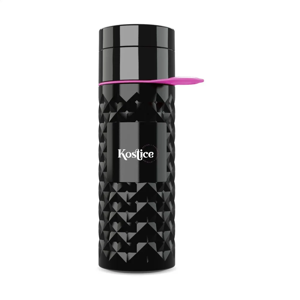 Join The Pipe Nairobi Ring Bottle Black 500ml waterfles zwartroze ± pms 214c - Bidons & Shakers Join The Pipe Nairobi Ring Bottle Black 500ml waterfles, zwart/roze (± pms 214c)