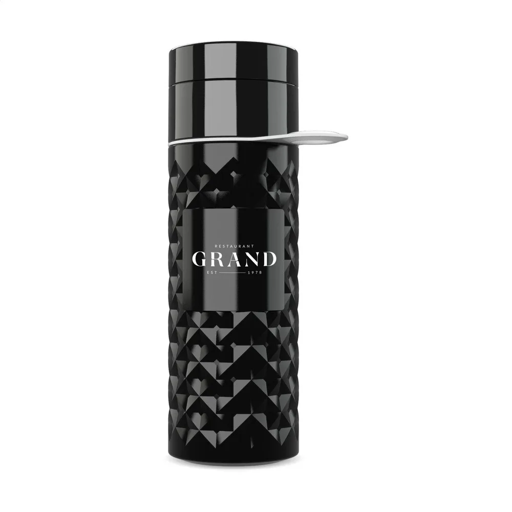 Join The Pipe Nairobi Ring Bottle Black 500ml waterfles zwartwit ± pms wit - Bidons & Shakers Join The Pipe Nairobi Ring Bottle Black 500ml waterfles, zwart/wit (± pms wit)
