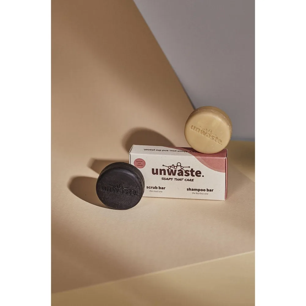 Unwaste Duopack Scrub & Shampoo bar — productfoto 7
