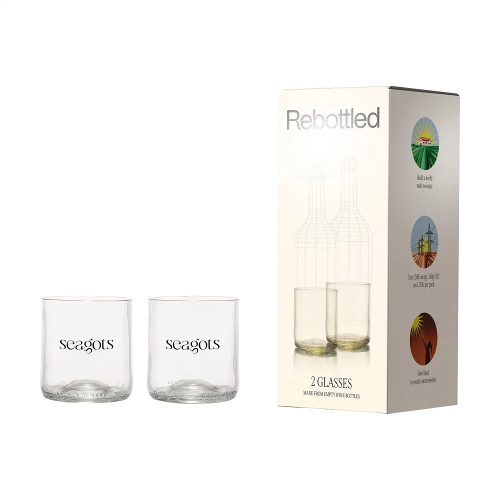 Rebottled® Short Tumbler 2-pack set glazen — productfoto 4