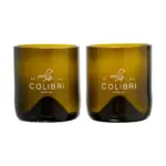 Rebottled® Short Tumbler 2-pack set glazen, olijfgroen