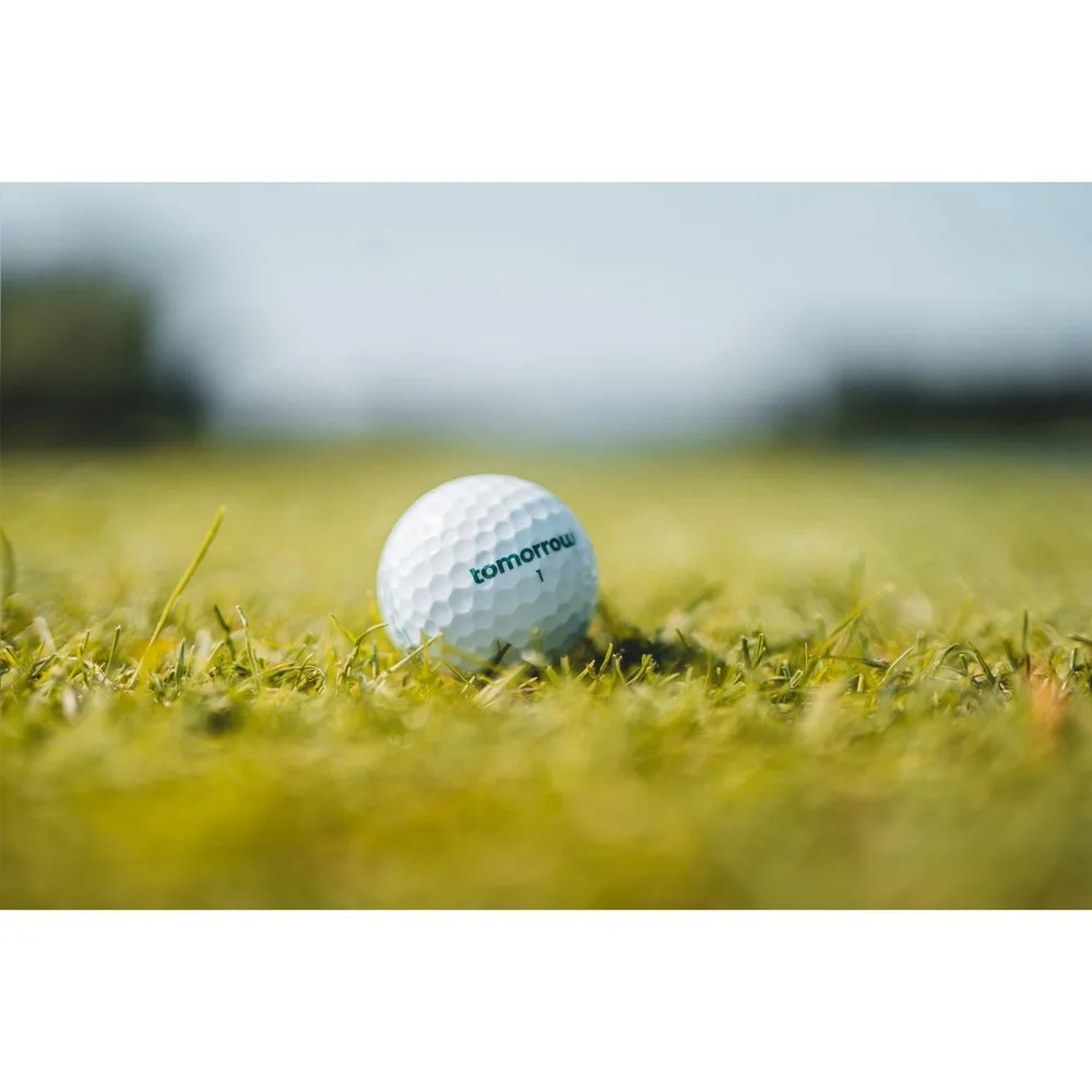 Recycling-Golfbälle Tomorrow bedrucken nachhaltig weiß Stück — Produktfoto 7