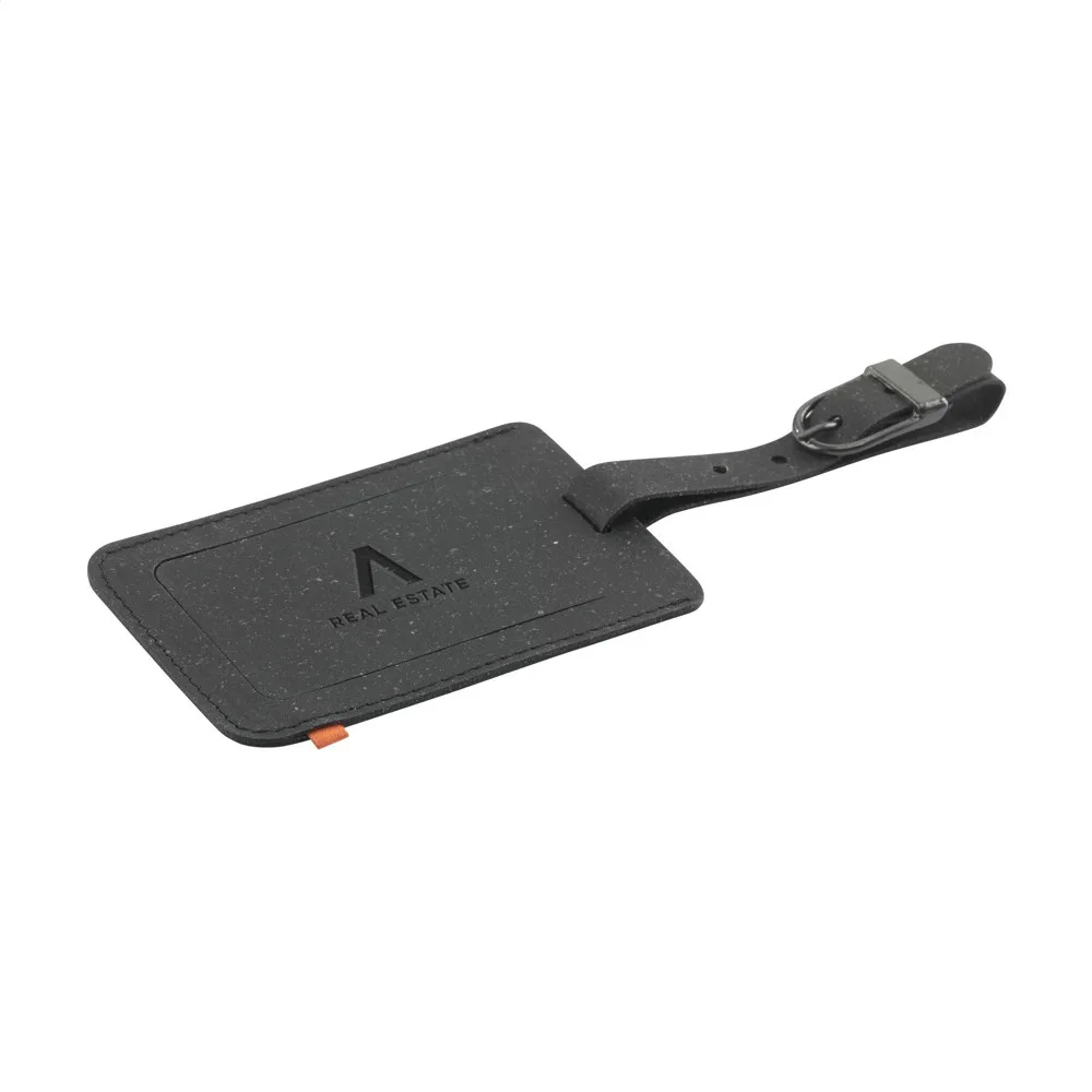Recycled Leather Luggage Tag bagagelabel