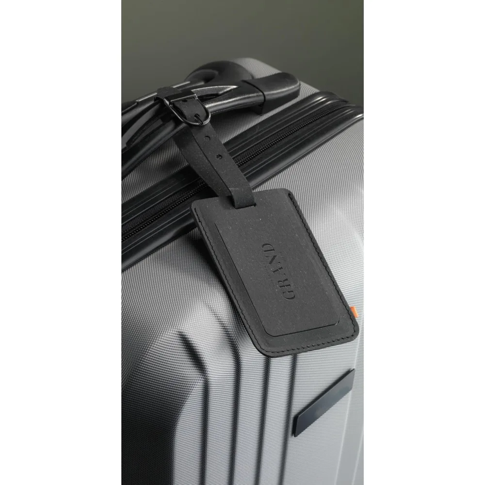 Custom Logo Recycled Leather Luggage Tag Eco 8.4x5.4cm — product photo 2