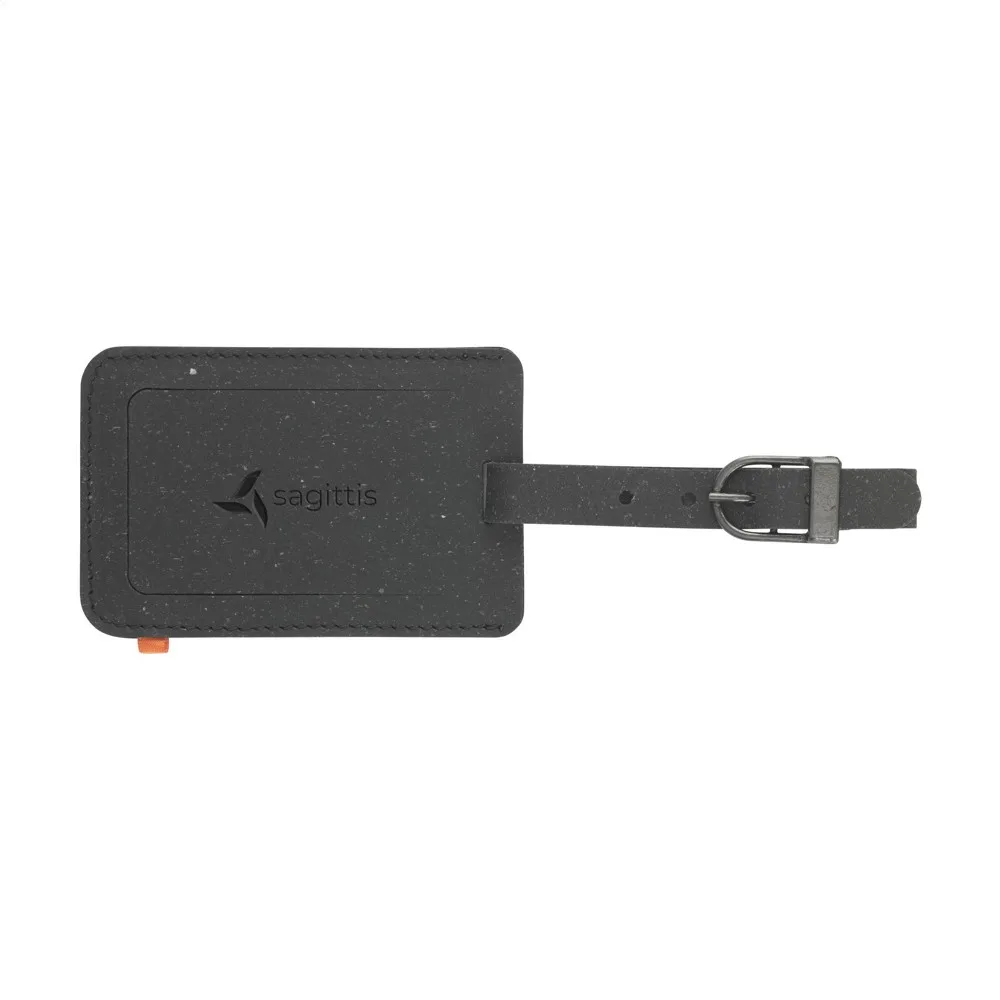 Custom Logo Recycled Leather Luggage Tag Eco 8.4x5.4cm — product photo 8