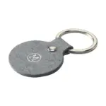 Recycled Denim Textile Keyring Round sleutelhanger — productfoto 3