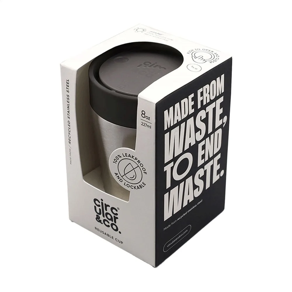 CircularCo Recycled Stainless Steel Coffee Cup 227 ml productfoto 7 - Hidalgo Circular&Co Recycled Stainless Steel Coffee Cup 227 ml — productfoto 7