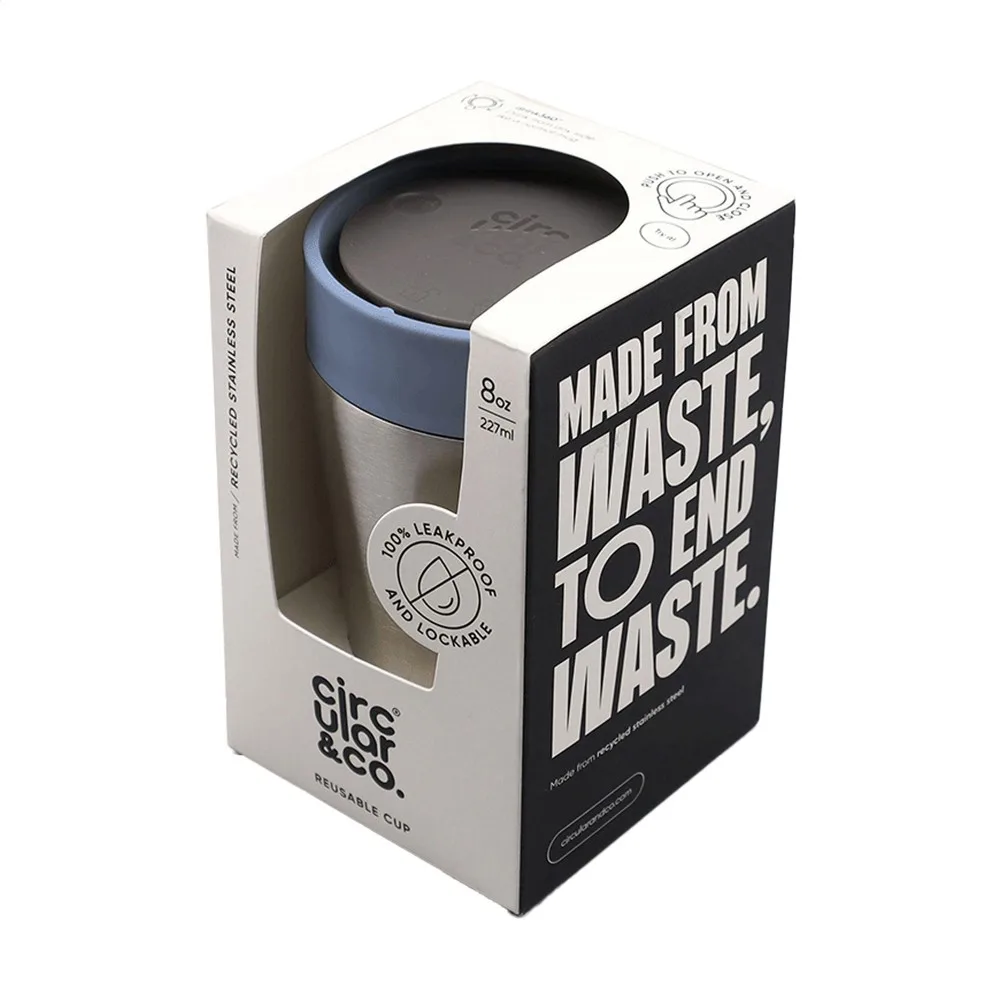 CircularCo Recycled Stainless Steel Coffee Cup 227 ml productfoto 12 - Hidalgo Circular&Co Recycled Stainless Steel Coffee Cup 227 ml — productfoto 12