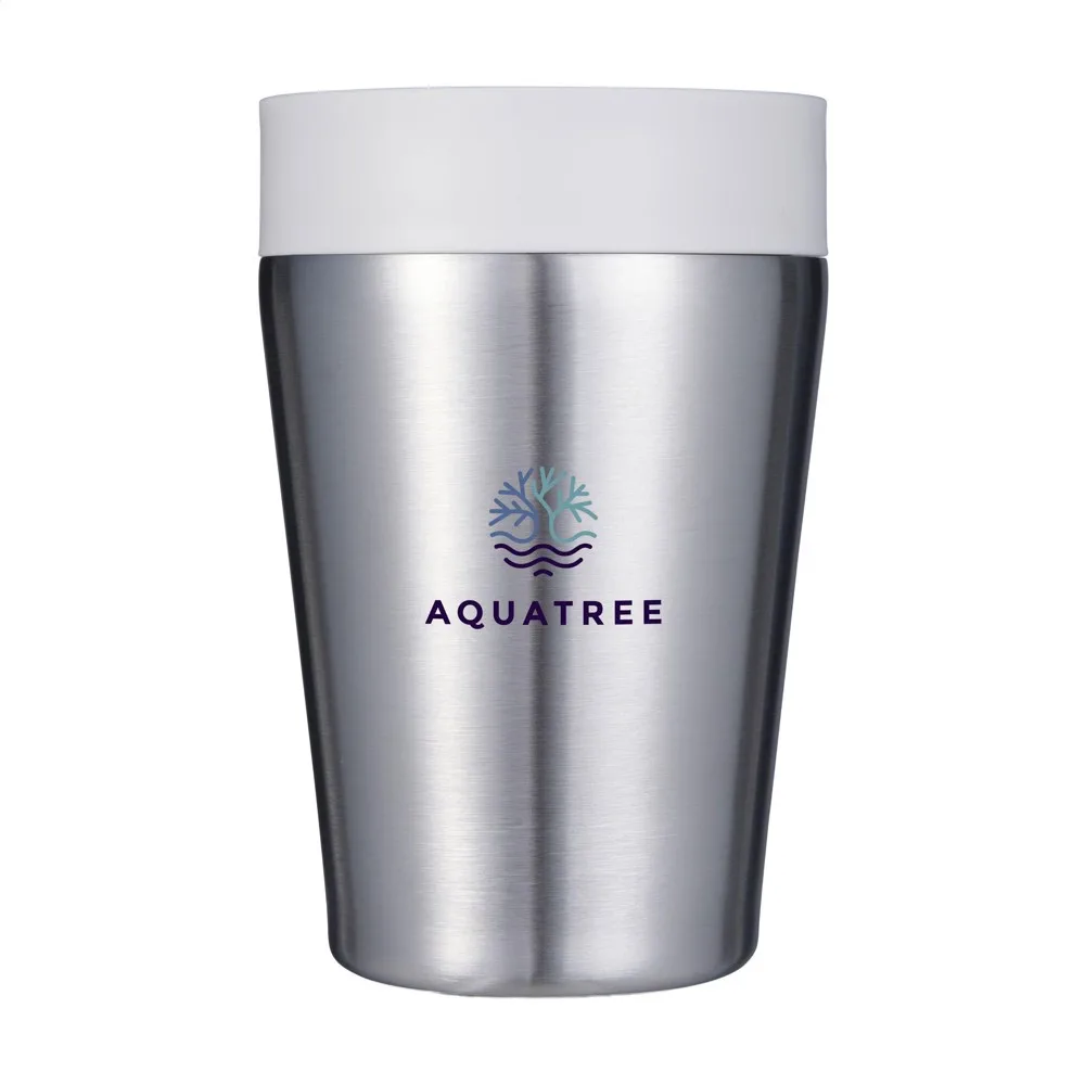 CircularCo Recycled Stainless Steel Coffee Cup 227 ml wit - Hidalgo Circular&Co Recycled Stainless Steel Coffee Cup 227 ml, wit