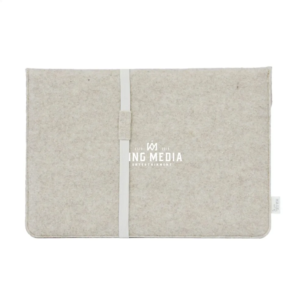 Laptop-Sleeve bedrucken Recyclingfilz Staufach 14 Zoll — Produktfoto 14