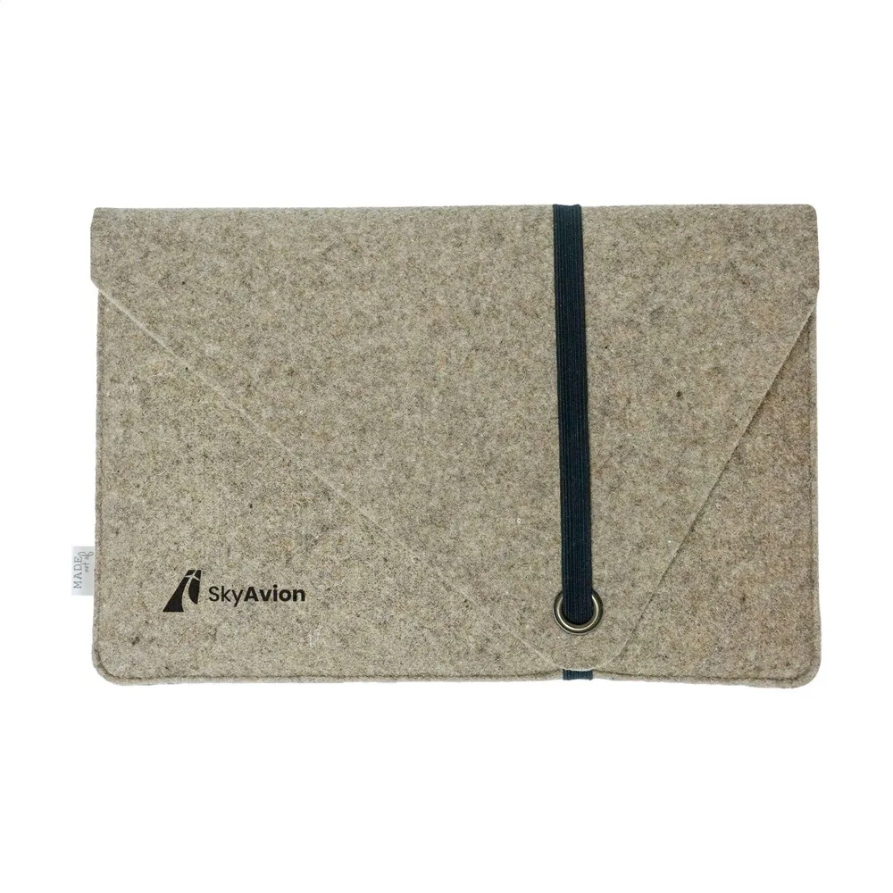 Laptop-Sleeve bedrucken Recyclingfilz Staufach 14 Zoll