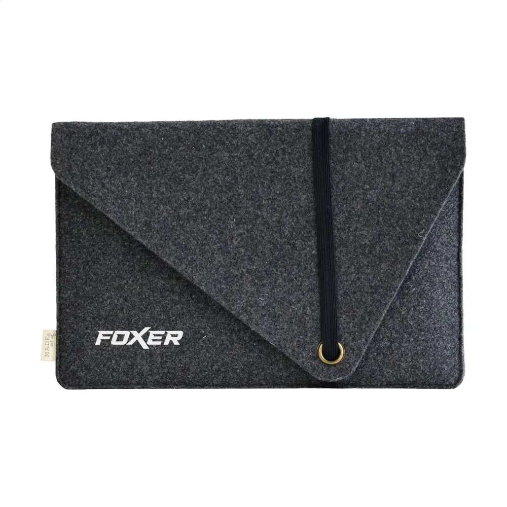 Laptop-Sleeve bedrucken Recyclingfilz Staufach 14 Zoll