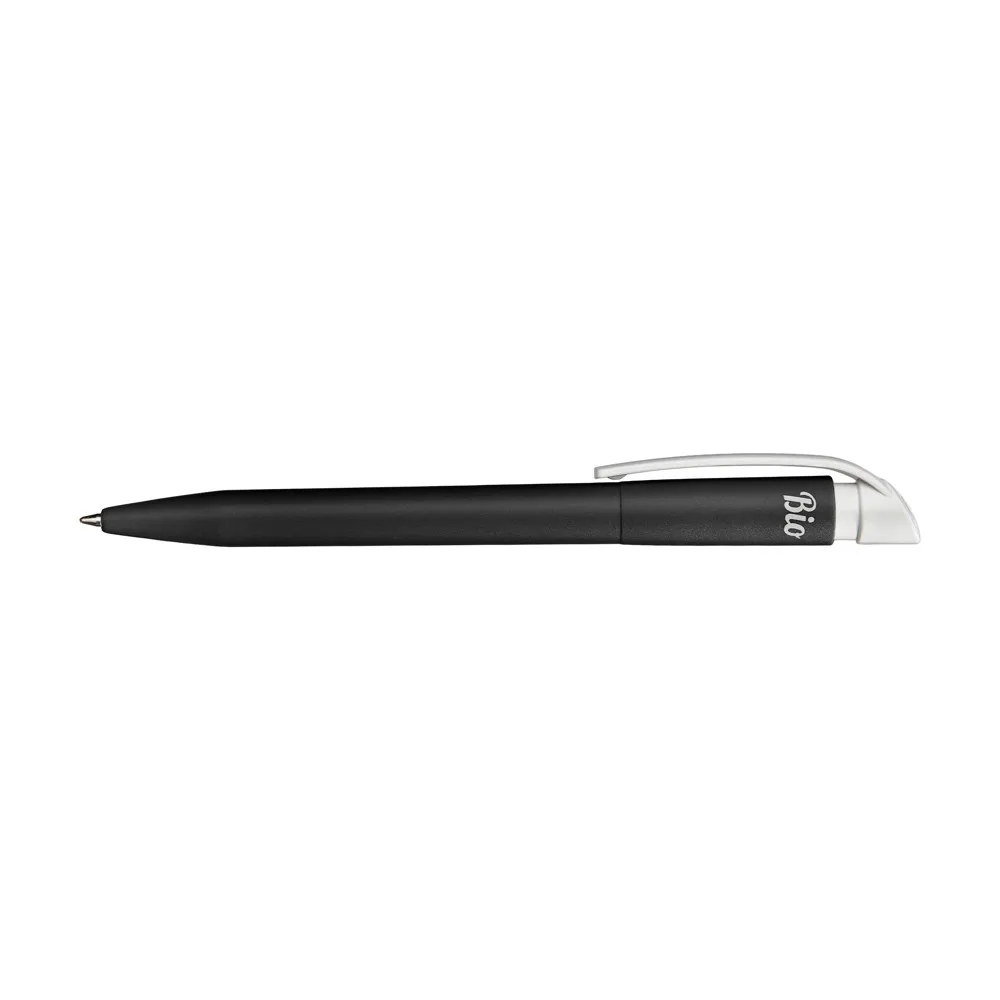 Stilolinea S45 Bio balpen zwart ± pms black productfoto 2 - Hidalgo-werbeartikel Stilolinea S45 Bio balpen, zwart (± pms black) — productfoto 2