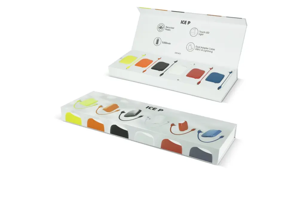Powerbank 5000mAh mit Logo bedrucken Präsentationsbox