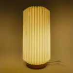 Coollux vouwbare papieren  LED lamp Aurora Tall op houten voet, 32cm — productfoto 5