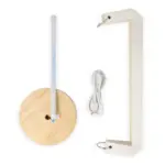 Coollux vouwbare papieren  LED lamp Aurora Tall op houten voet, 32cm — productfoto 6