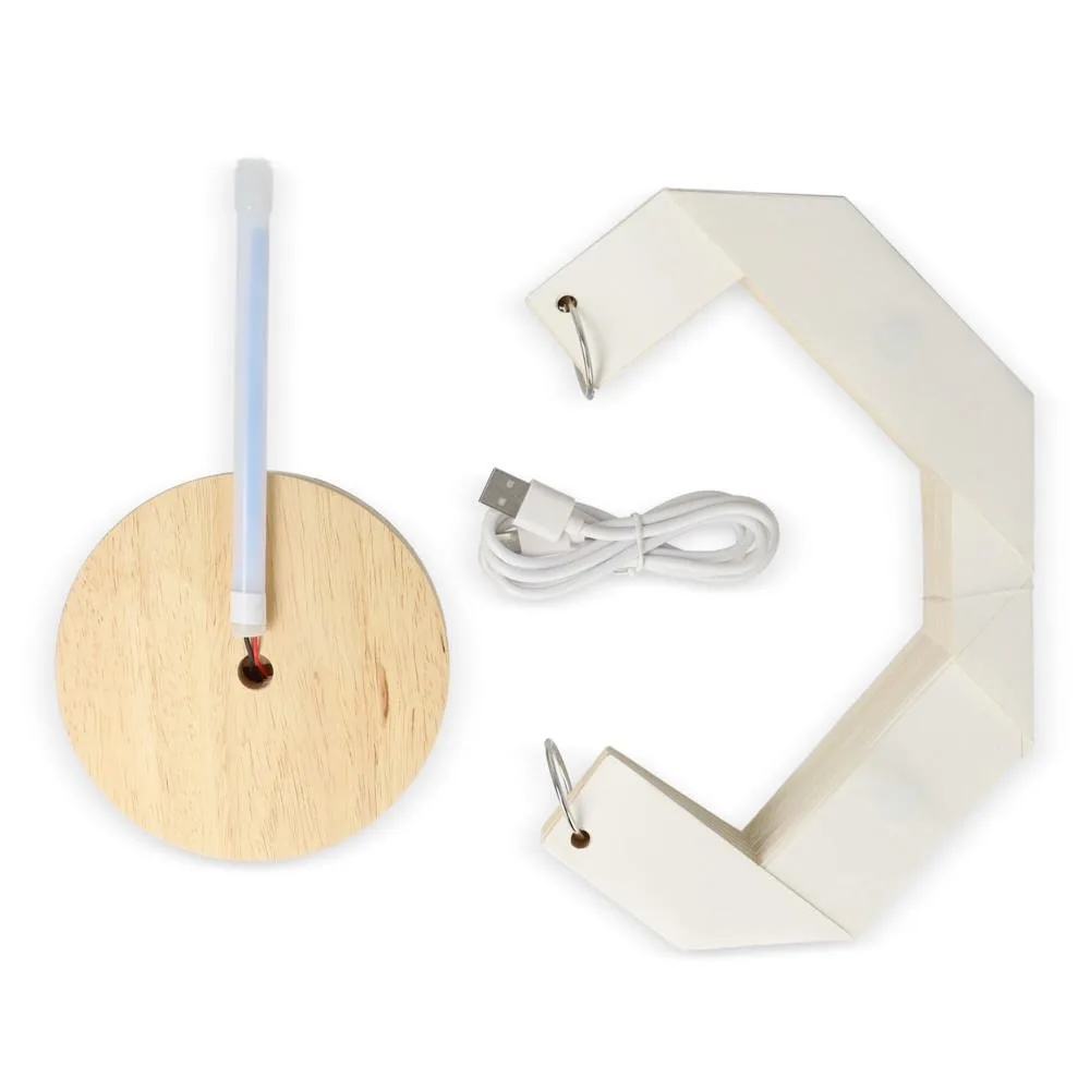 Coollux opvouwbare Origami-geïnspireerde papieren LED-lamp Luna 25cm productfoto 6 - Hidalgo Coollux opvouwbare Origami-geïnspireerde papieren LED-lamp Luna 25cm — productfoto 6