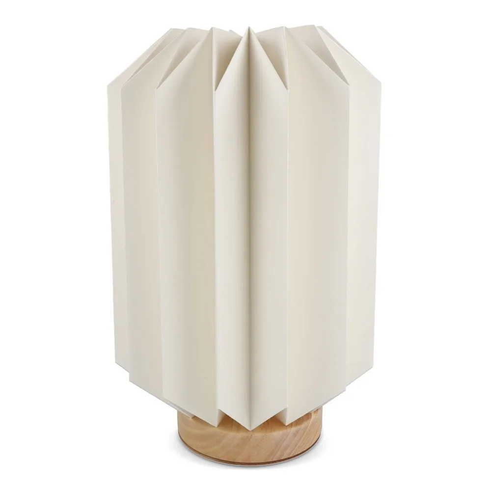 Coollux vouwbare papieren LED lamp Eos op houten voet 25 cm brievenbus doos productfoto 2 - Hidalgo Coollux vouwbare papieren LED lamp Eos op houten voet, 25 cm (brievenbus doos) — productfoto 2