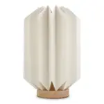 Coollux vouwbare papieren LED lamp Eos op houten voet, 25 cm  (brievenbus doos) — productfoto 3