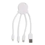2087 | Xoopar Eco Octopus Oplaadkabel, wit