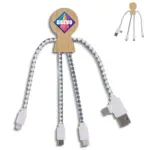 Xoopar Mr Bio Bamboo Charging Cable - Hidalgo-werbeartikel Xoopar Mr. Bio Bamboo Charging Cable