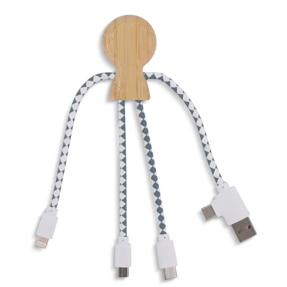 Xoopar Mr Bio Bamboo Charging Cable productfoto 2 - Hidalgo-werbeartikel Xoopar Mr. Bio Bamboo Charging Cable — productfoto 2