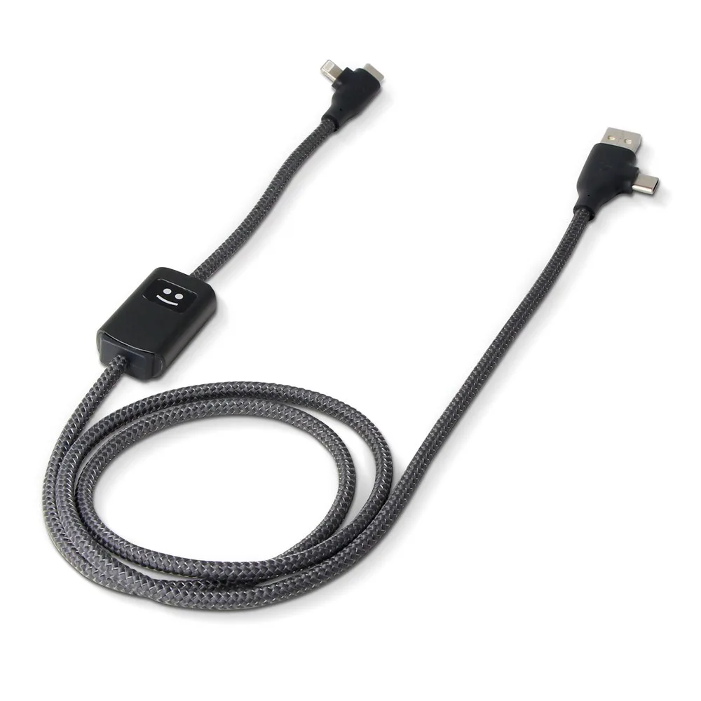 Xoopar Allure PD-kabel met gegevensoverdracht donker grijs - Hidalgo-werbeartikel Xoopar Allure PD-kabel met gegevensoverdracht, donker grijs