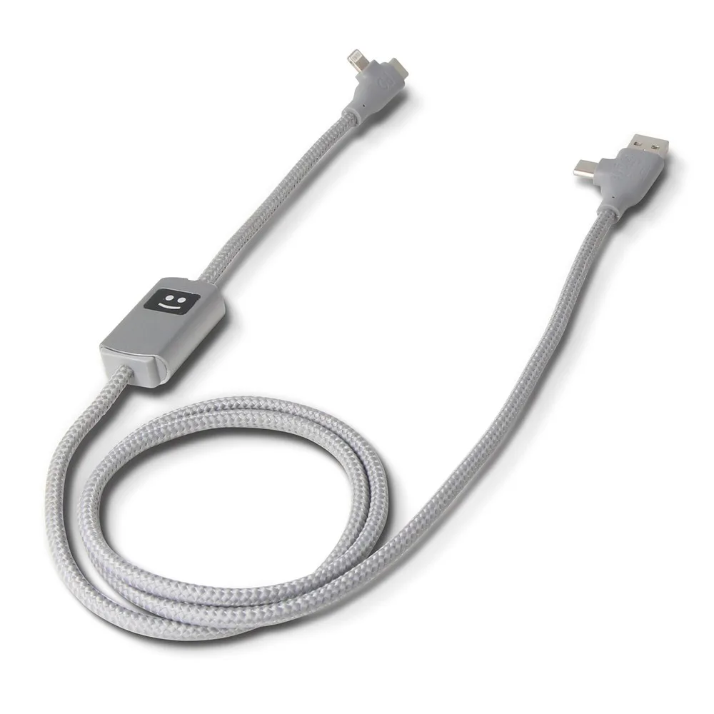 Xoopar Allure PD-kabel met gegevensoverdracht licht grijs - Hidalgo-werbeartikel Xoopar Allure PD-kabel met gegevensoverdracht, licht grijs