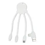 4009| Xoopar Eco Octopus Oplaadkabel Ocean Bound Plastic, wit