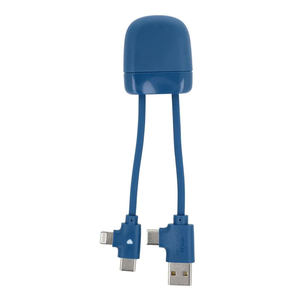 Xoopar ICE-B Multi Oplaadkabel blauw - Hidalgo-werbeartikel Xoopar ICE-B Multi Oplaadkabel, blauw