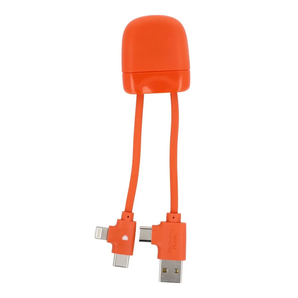 Xoopar ICE-B Multi Oplaadkabel oranje - Hidalgo-werbeartikel Xoopar ICE-B Multi Oplaadkabel, oranje
