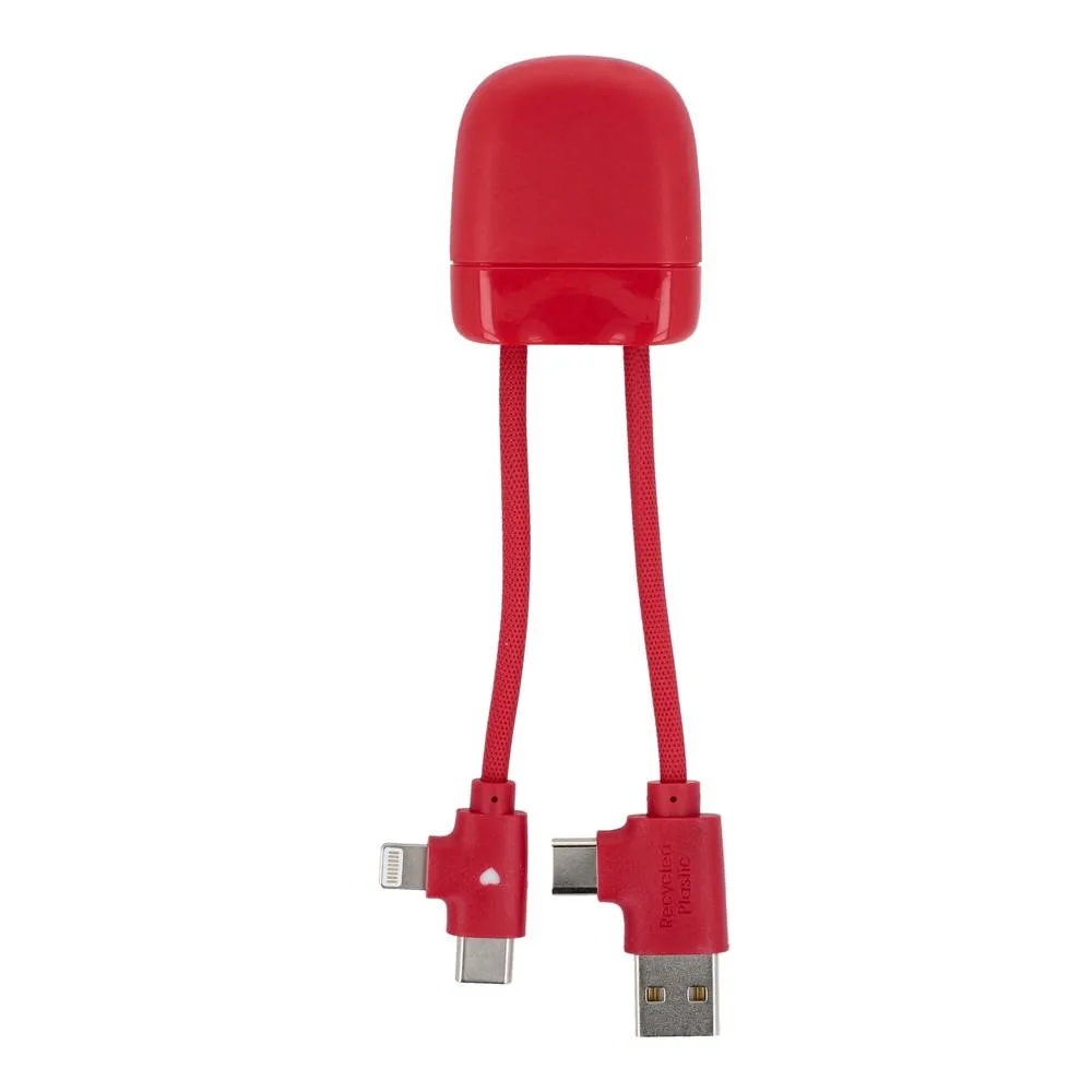 Xoopar ICE-B Multi Oplaadkabel rood - Hidalgo-werbeartikel Xoopar ICE-B Multi Oplaadkabel, rood