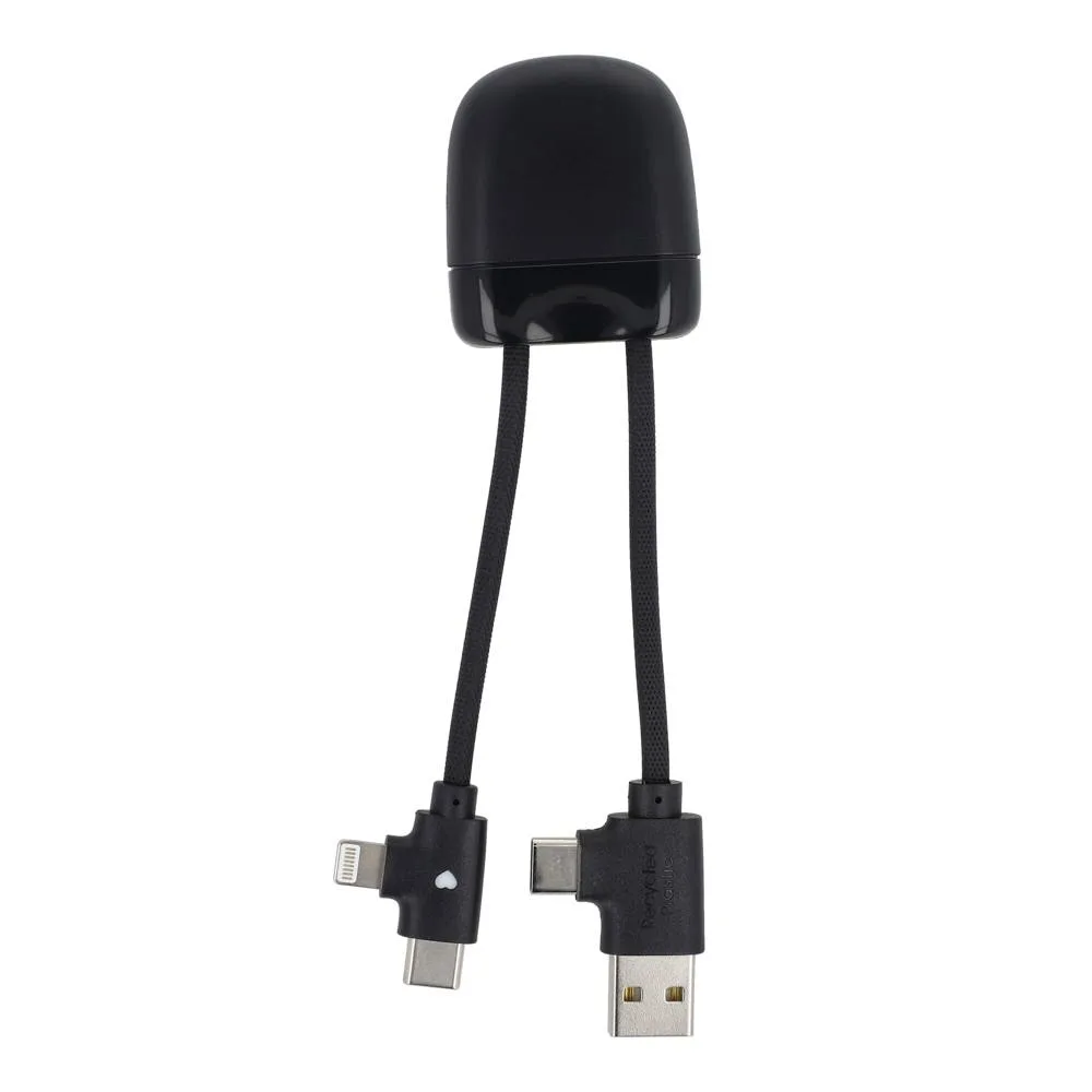 Xoopar ICE-B Multi Oplaadkabel zwart - Hidalgo-werbeartikel Xoopar ICE-B Multi Oplaadkabel, zwart