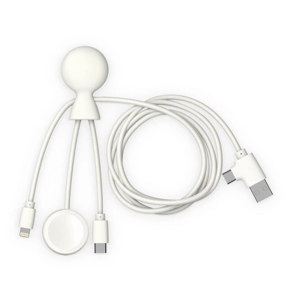 Xoopar Mr Bio Long Multi Kabel voor AppleSamsung Watch 1 Meter wit - Hidalgo Xoopar Mr. Bio Long Multi Kabel voor Apple/Samsung Watch 1 Meter, wit