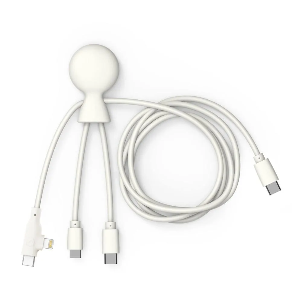 Xoopar Mr Bio Long Multi Kabel USB-C 1 Meter wit - Hidalgo Xoopar Mr. Bio Long Multi Kabel USB-C 1 Meter, wit