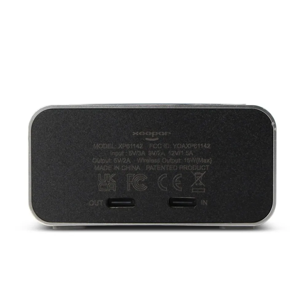 Xoopar Reddi Charge PD klok met draadloze oplader productfoto 12 - Hidalgo-werbeartikel Xoopar Reddi Charge PD klok met draadloze oplader — productfoto 12