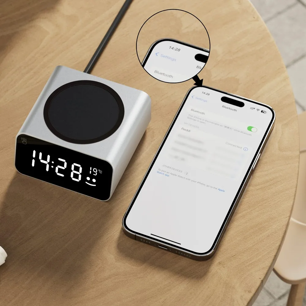 Xoopar Reddi Charge PD klok met draadloze oplader productfoto 15 - Hidalgo-werbeartikel Xoopar Reddi Charge PD klok met draadloze oplader — productfoto 15