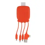 3192 | Xoopar Octopus Gamma 2 Powerbank met Bio Oplaadkabel 3000mAh, oranje