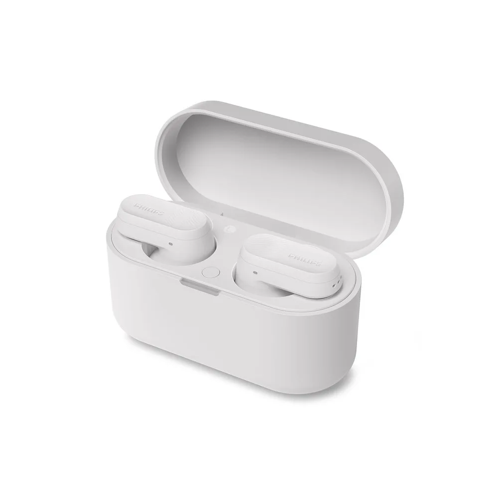 TAT3509| Philips TWS earphones with Noise Canceling Pro met tot 24 uur speeltijd wit - Hidalgo-werbeartikel TAT3509| Philips TWS earphones with Noise Canceling Pro met tot 24 uur speeltijd, wit
