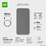 GP B+ Series Powerbank 20000 mAh productfoto 8 - Hidalgo-werbeartikel GP B+ Series Powerbank 20000 mAh — productfoto 8