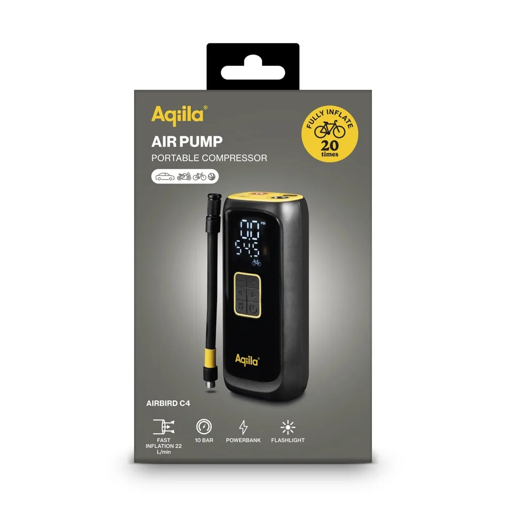 Aqiila Airbird C4 draagbare compressor productfoto 2 - Hidalgo-werbeartikel Aqiila Airbird C4 draagbare compressor — productfoto 2