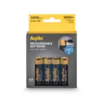 Aqiila Oplaadbare USB-C Batterijen AA 2000mAh 4-pack — productfoto 2